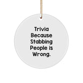 Trivia Circle Ornament, Gifts from Friends to Trivia Lovers, Christmas Unique Trivia Gifts - Image 1
